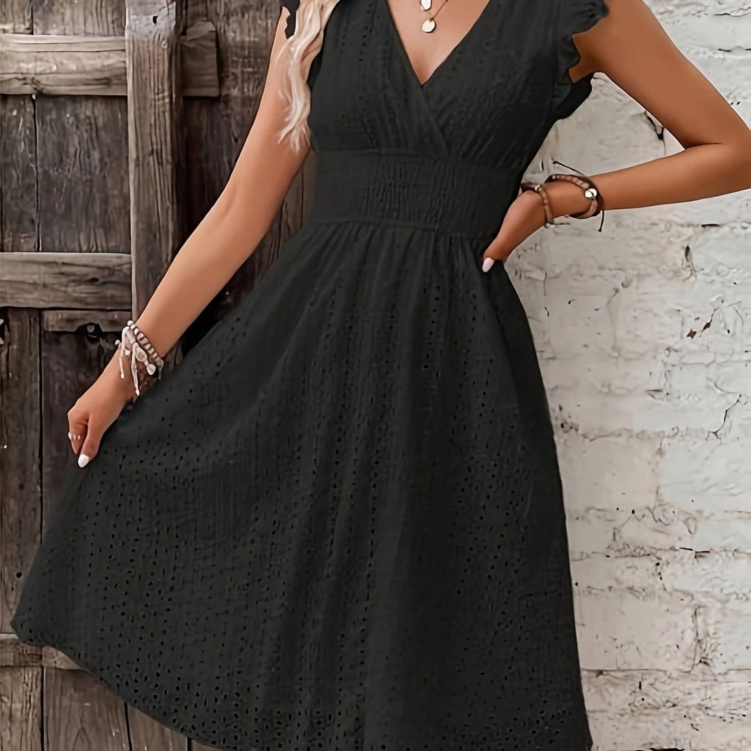 Robe portefeuille élégante à taille froncée – Légère et féminine pour le printemps & l'ét