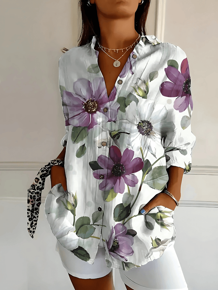Viana | Blomstrende Bølgebluse