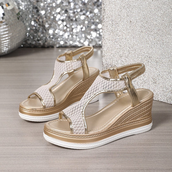 Elegante orthopedische instapsandalen voor dames met sleehak