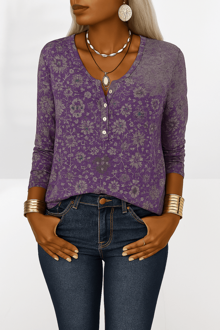 Flossie - Blusa Con Estampado Floral Y Mangas Largas