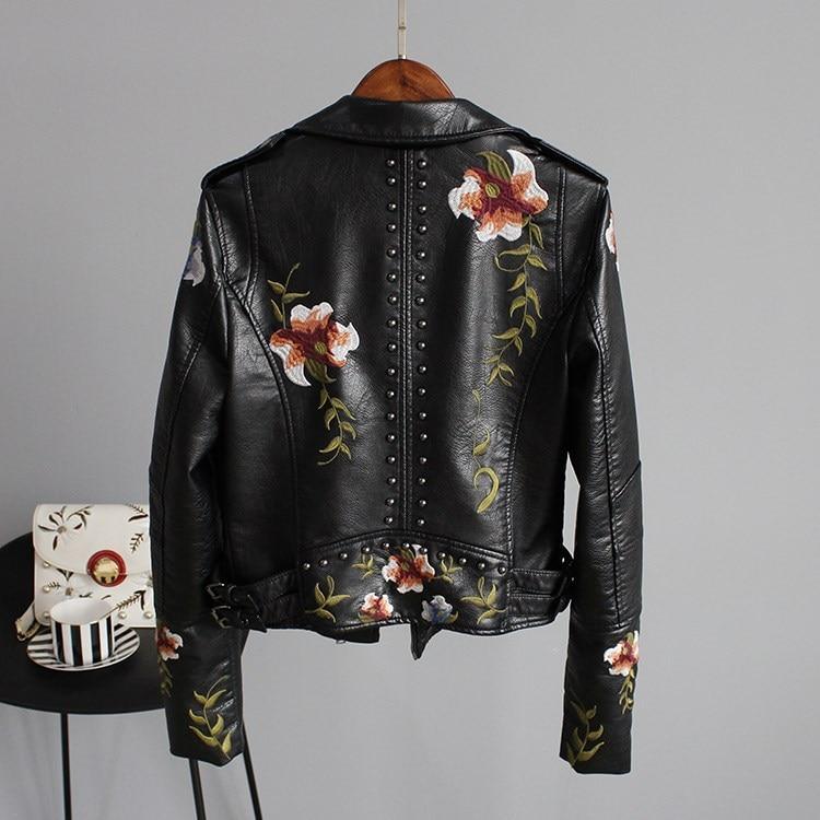 Ella - Veste en Cuir Florale