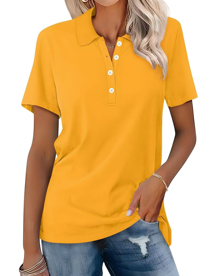 Julia - Ademend Polo Shirt met Elegante Uitstraling