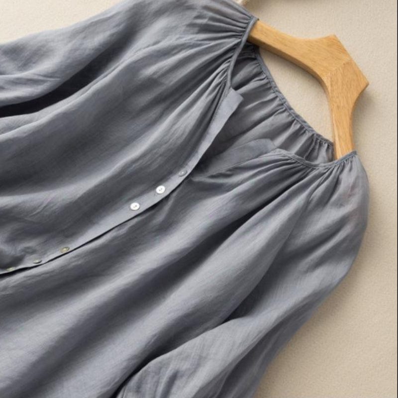 ALENA LINEN BLOUSE