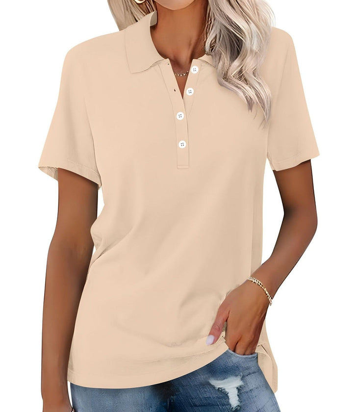 Julia - Ademend Polo Shirt met Elegante Uitstraling
