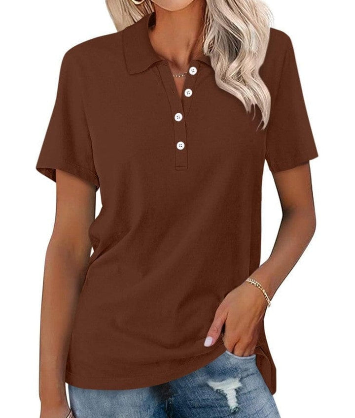 Julia - Ademend Polo Shirt met Elegante Uitstraling