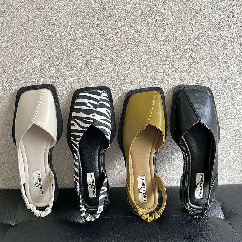 Lidia™ | Sandali Slingback a Punta Squadrata