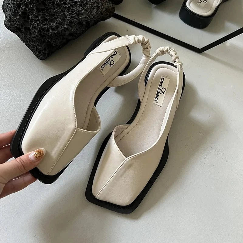 Lidia™ | Sandali Slingback a Punta Squadrata