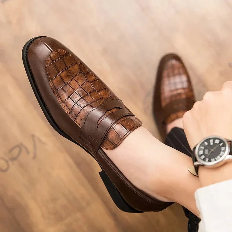 Crownfield Crocodile Loafers