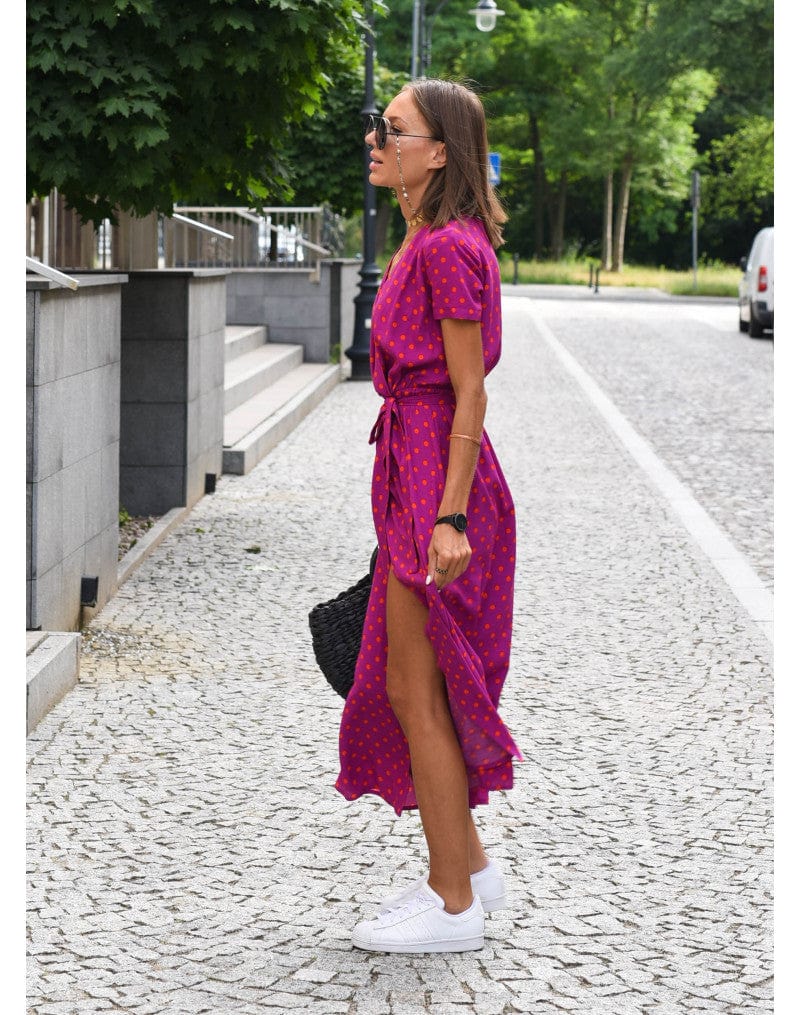 Alina – Floral Wrap Midi Dress