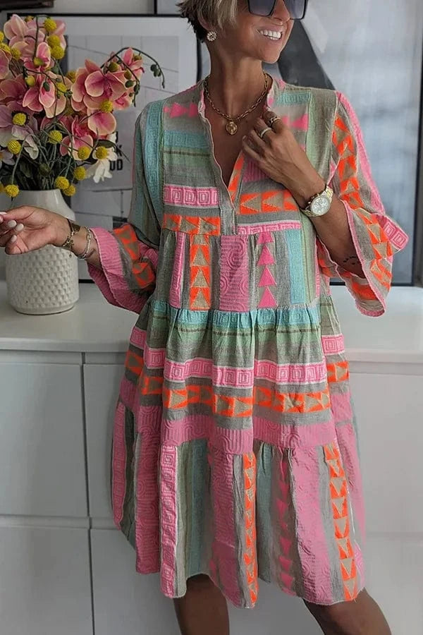 Juliane – Boho-Stufen-Swingkleid