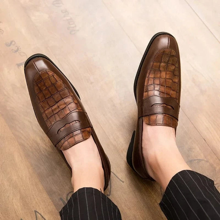 Crownfield Crocodile Loafers