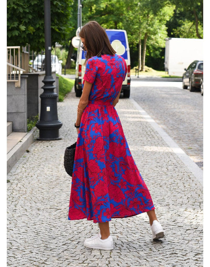 Alina – Floral Wrap Midi Dress