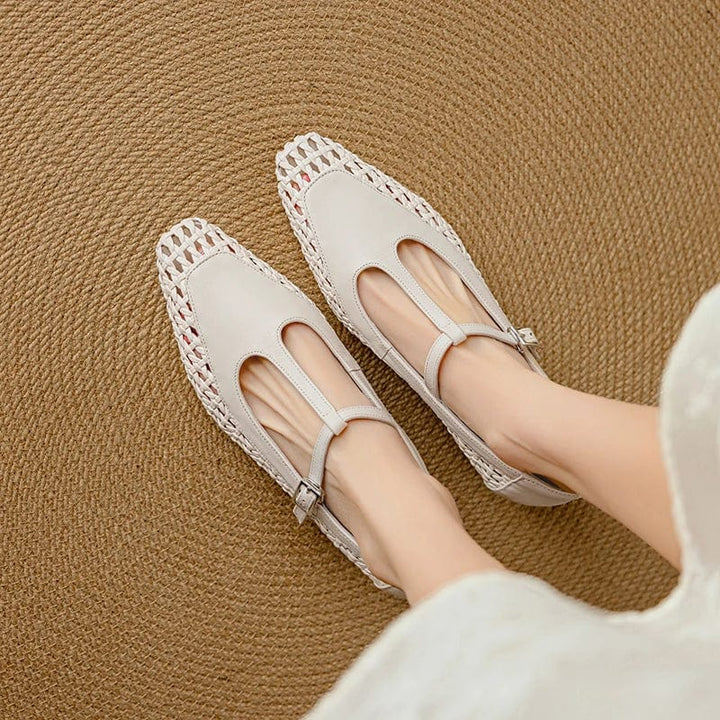 Celeste Whisper Leather Flats