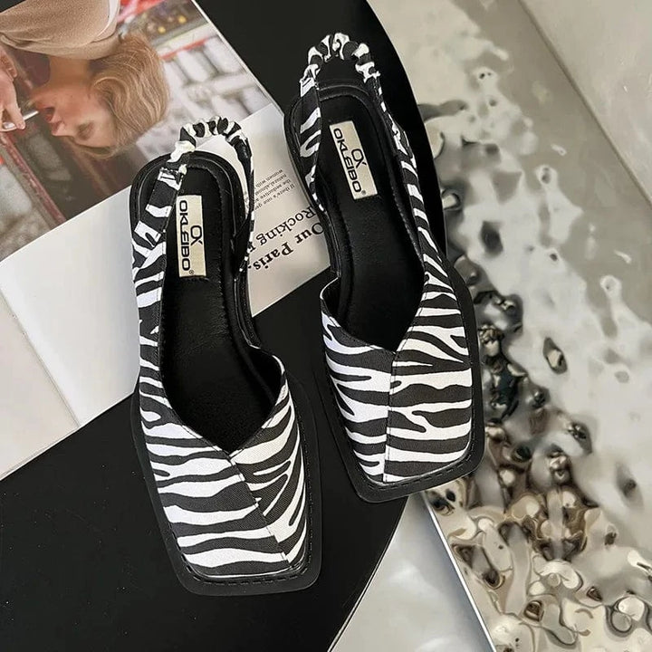 Lidia™ | Sandali Slingback a Punta Squadrata