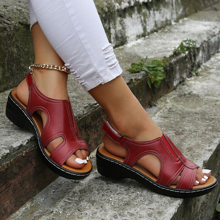 PREMIUM™ ORTHOPEDIC LEATHER WEDGE SANDALS