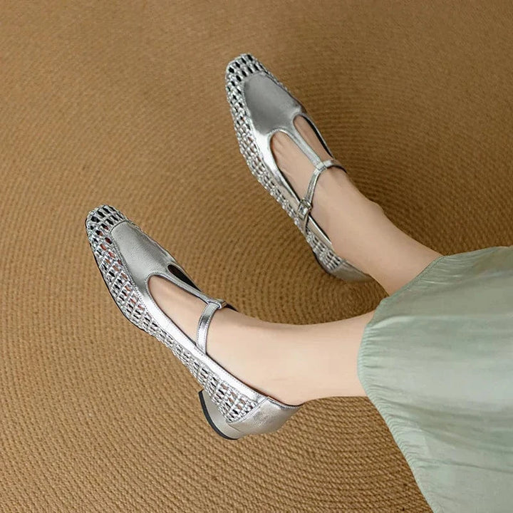 Celeste Whisper Leather Flats
