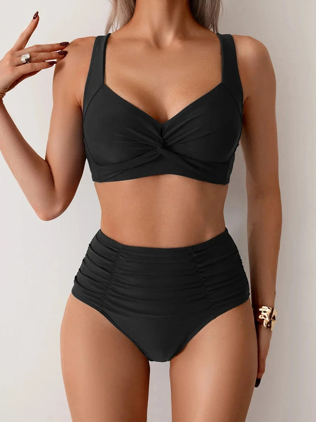 Lova™ | Bandeaubikini med Modern Rynkad Design