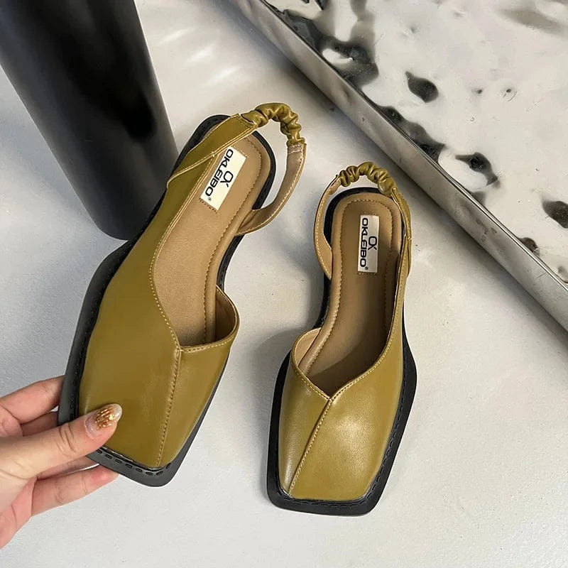 Lidia™ | Sandali Slingback a Punta Squadrata