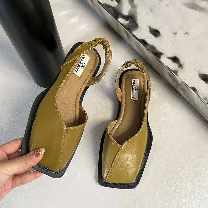 Lidia™ | Sandali Slingback a Punta Squadrata