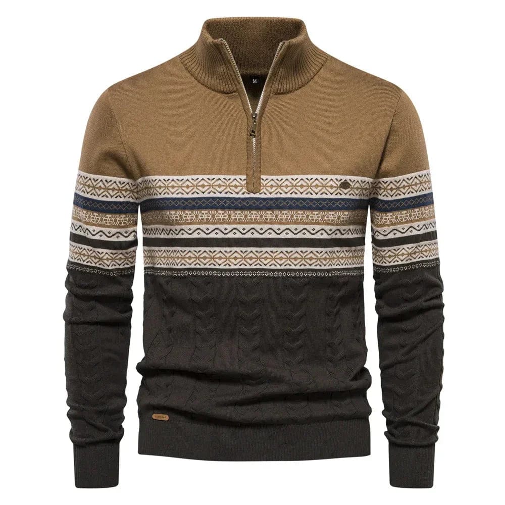 Jasper | Fair Isle half zip pullover