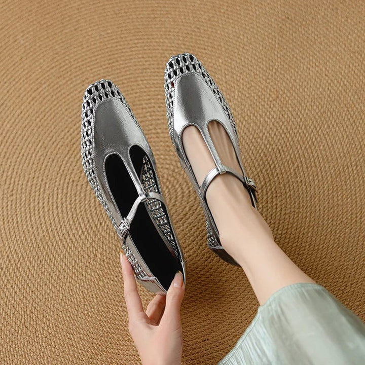 Celeste Whisper Leather Flats