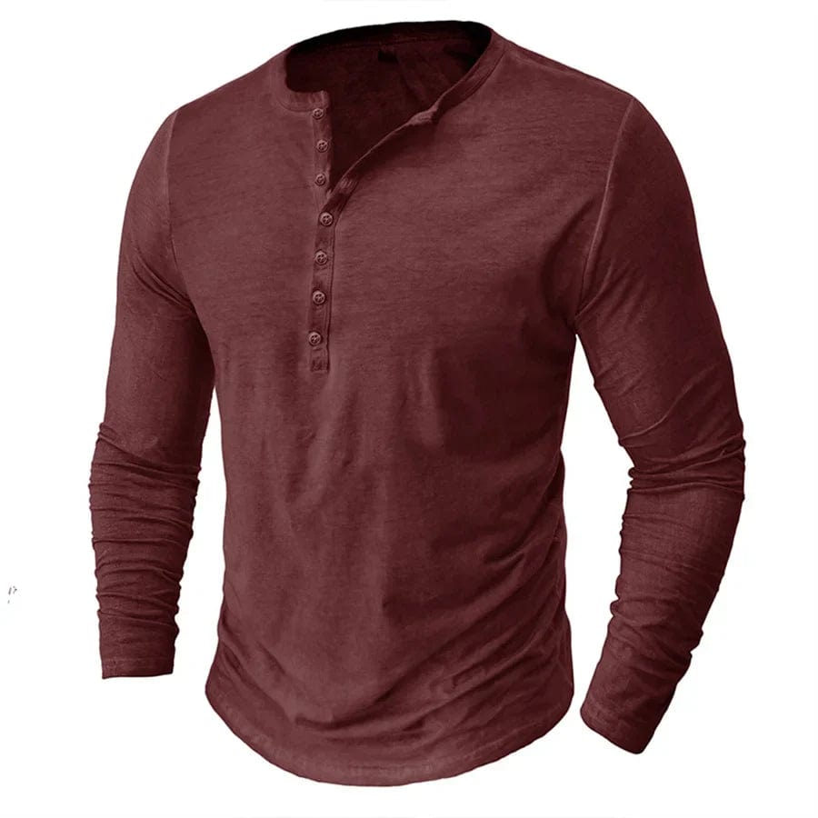 Long Sleeve Henley Shirt