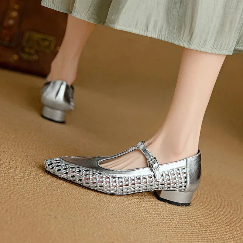 Celeste Whisper Leather Flats