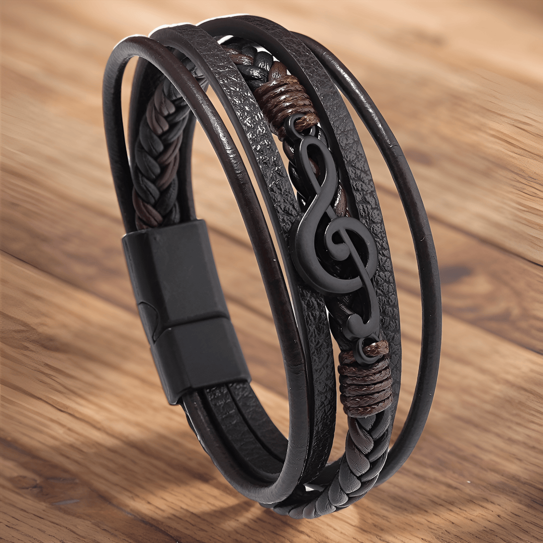 Rhythmo – Leren Armband voor Muziekliefhebbers