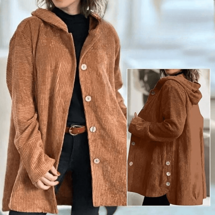Maris Velvet-Rib Swing Coat