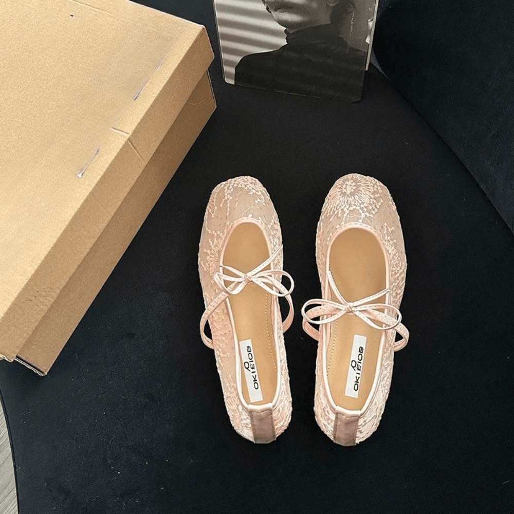 Vionna Lace Bow Flats
