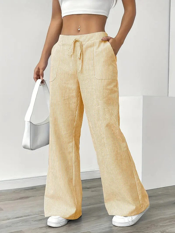 Alina - Pantalón Elegante A Rayas Con Bolsillos