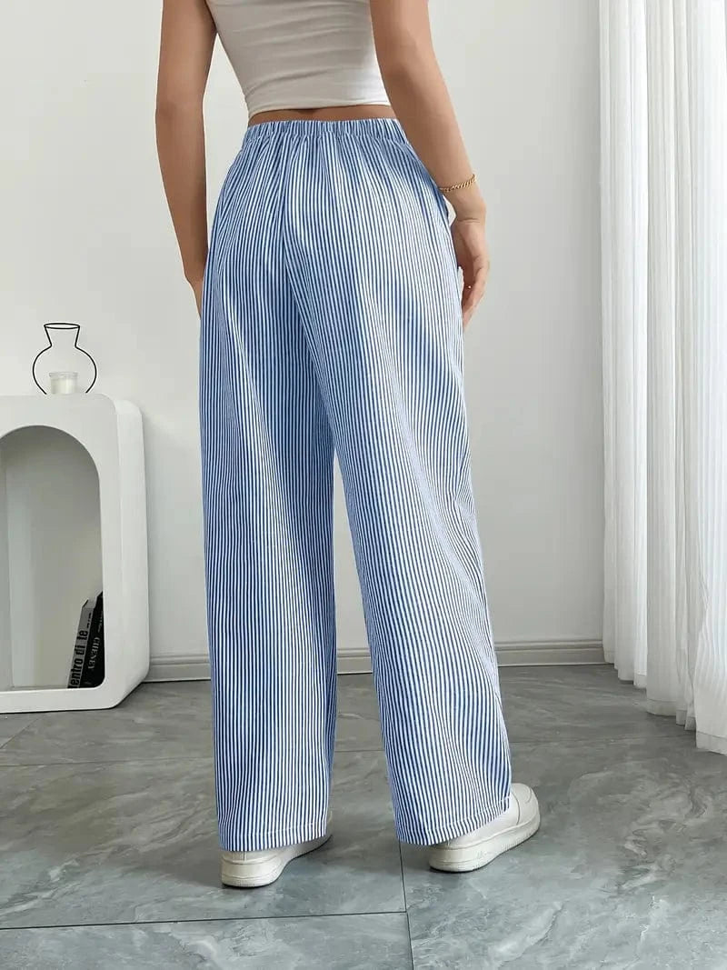 Alina - Pantalón Elegante A Rayas Con Bolsillos