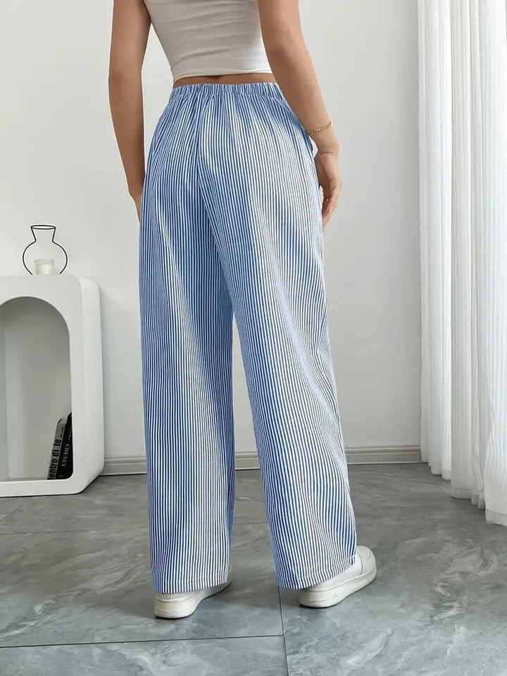 Alina - Pantalón Elegante A Rayas Con Bolsillos