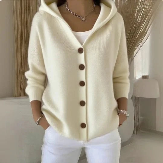 Luna Button-Up Hooded Cardigan