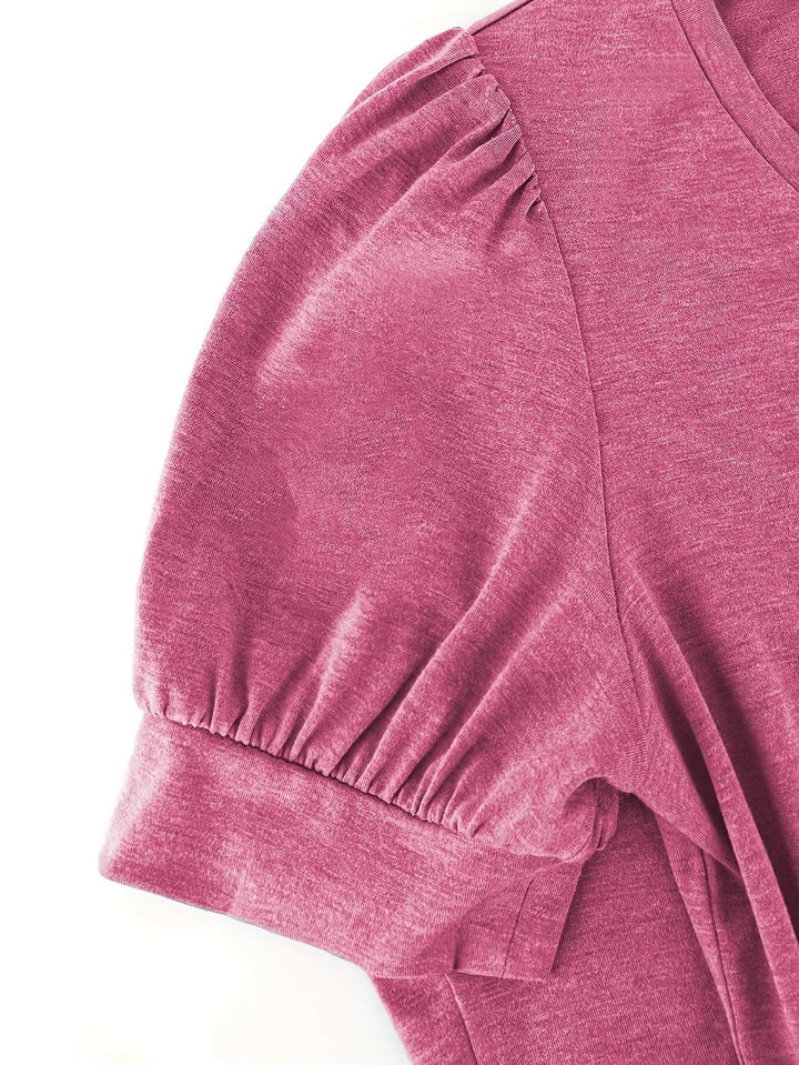 T-shirt Respirant En Coton À Manches En Pétales