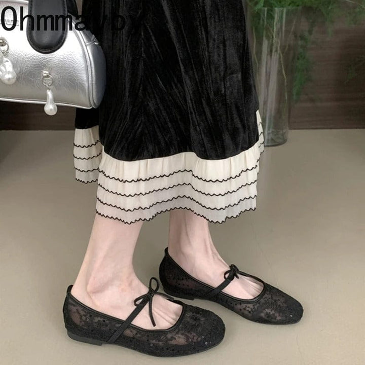 Vionna Lace Bow Flats