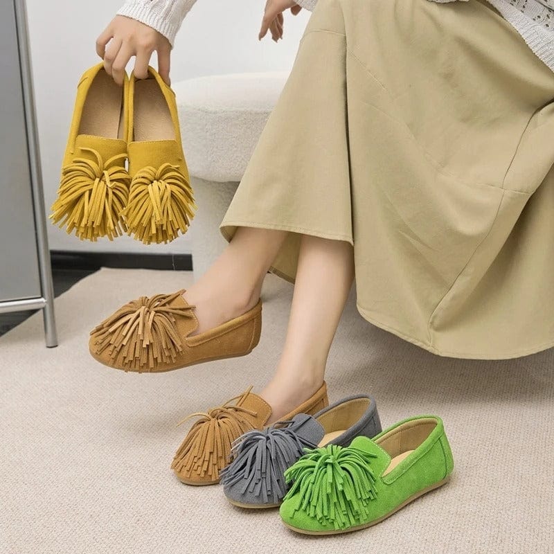 Vionna Fringed Ballet Flats