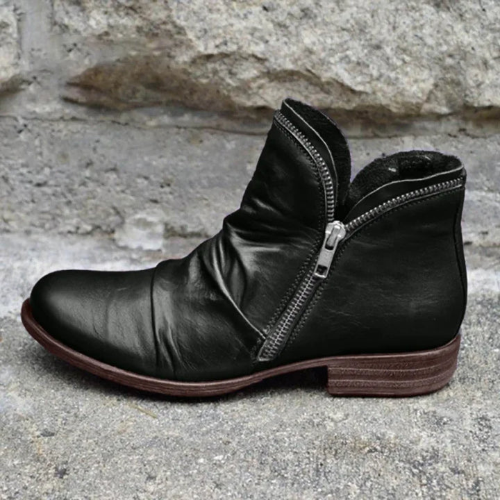 Lianella - Orthopedic Ankle Boots With Zipper
