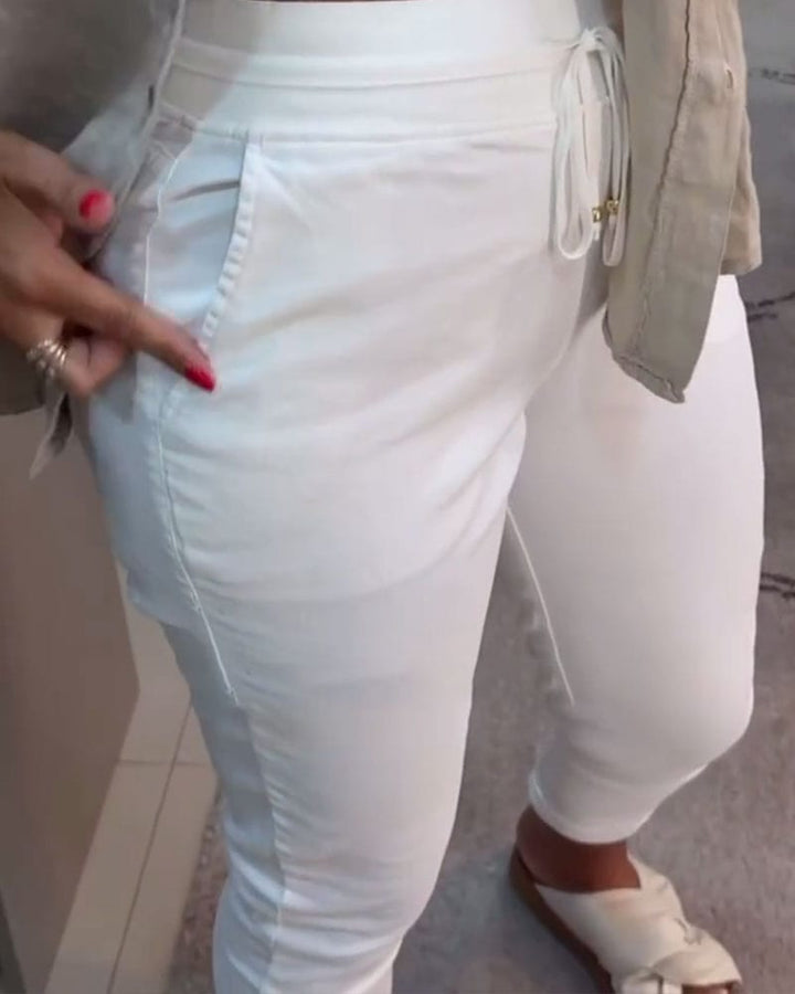 Pennbyxor Avslappnade Med Dragsko