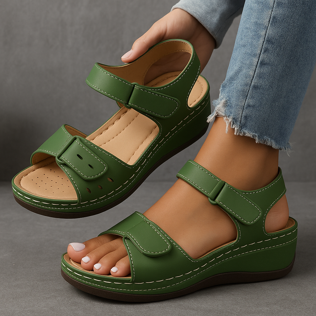 Veera™ ortopædiske sandaler med kilehæl
