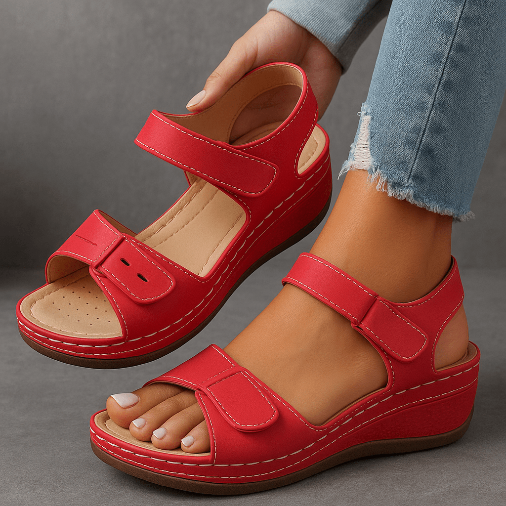 Veera™ ortopædiske sandaler med kilehæl