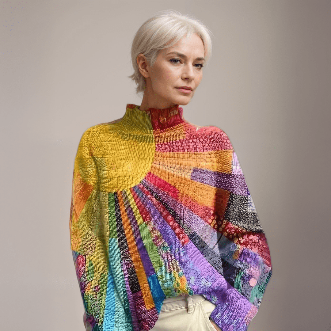 Ada - Colourful turtleneck jumper