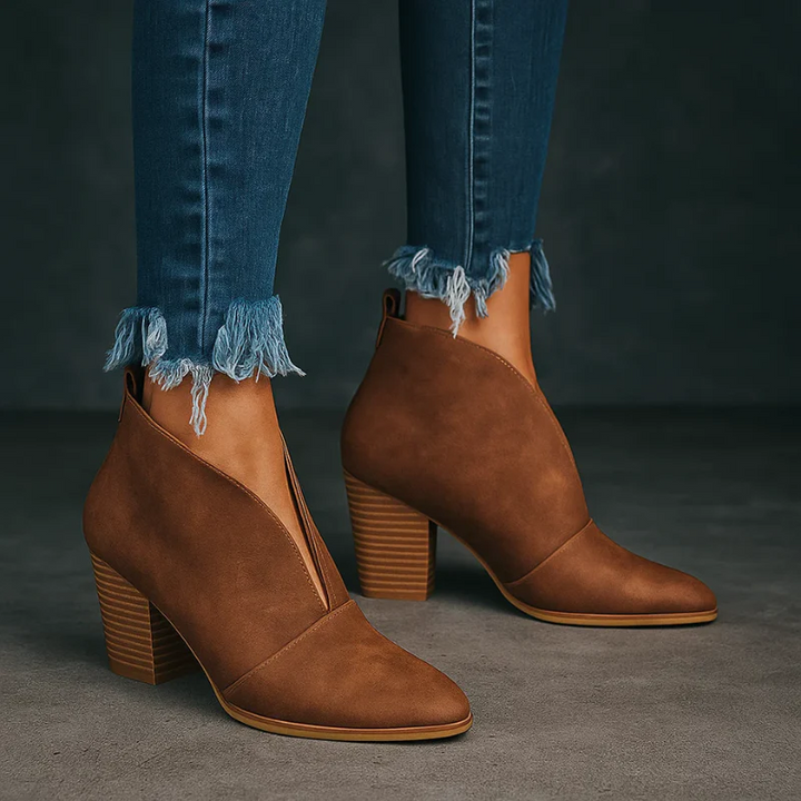 Isla Open-Toe Chic Booties