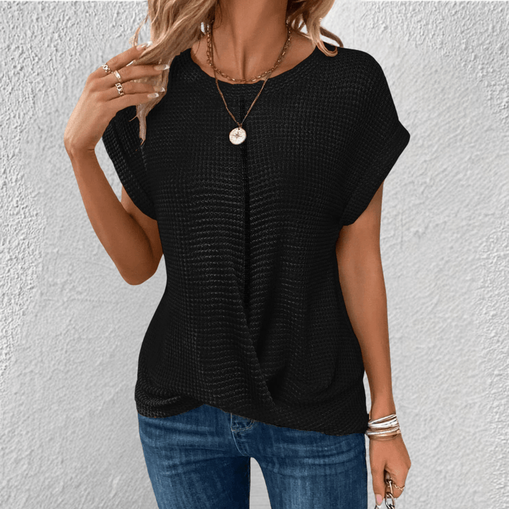 Luna - Tummy Tucking Waffle-knit top