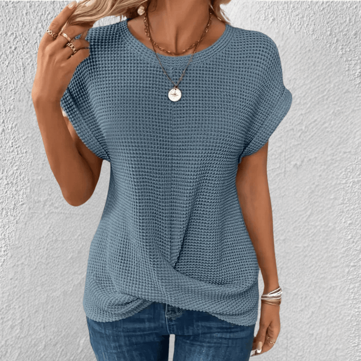 Luna - Tummy Tucking Waffle-knit top