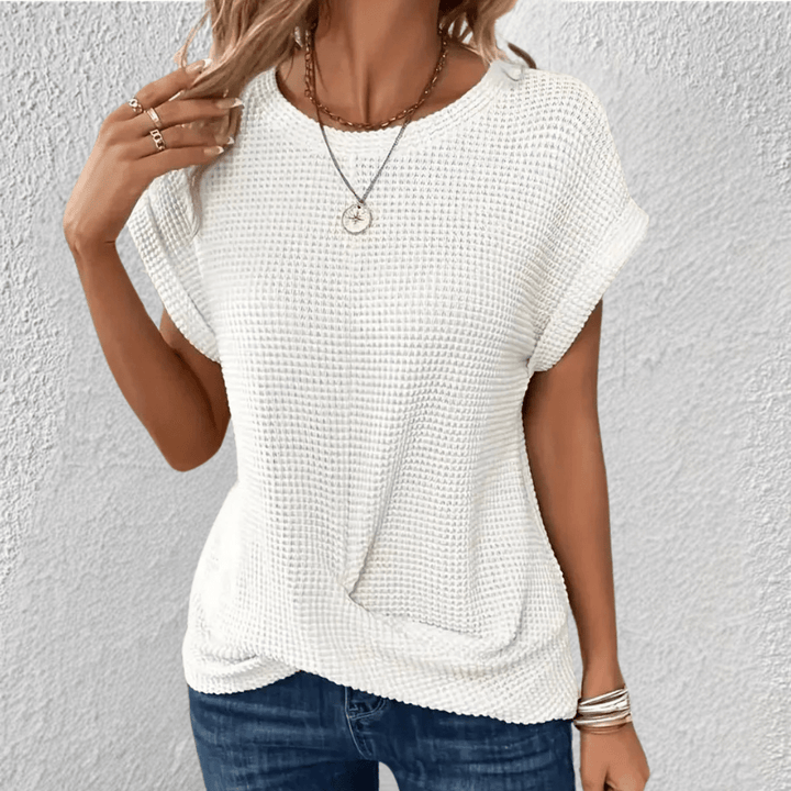 Luna - Tummy Tucking Waffle-knit top