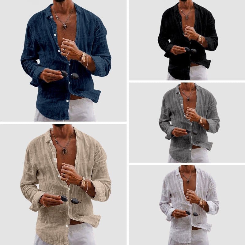 Marco De Luca Apulia Linen Look Shirt