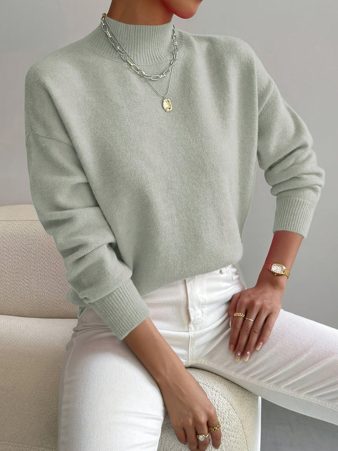 Elise Luxe High-Neck Sweater