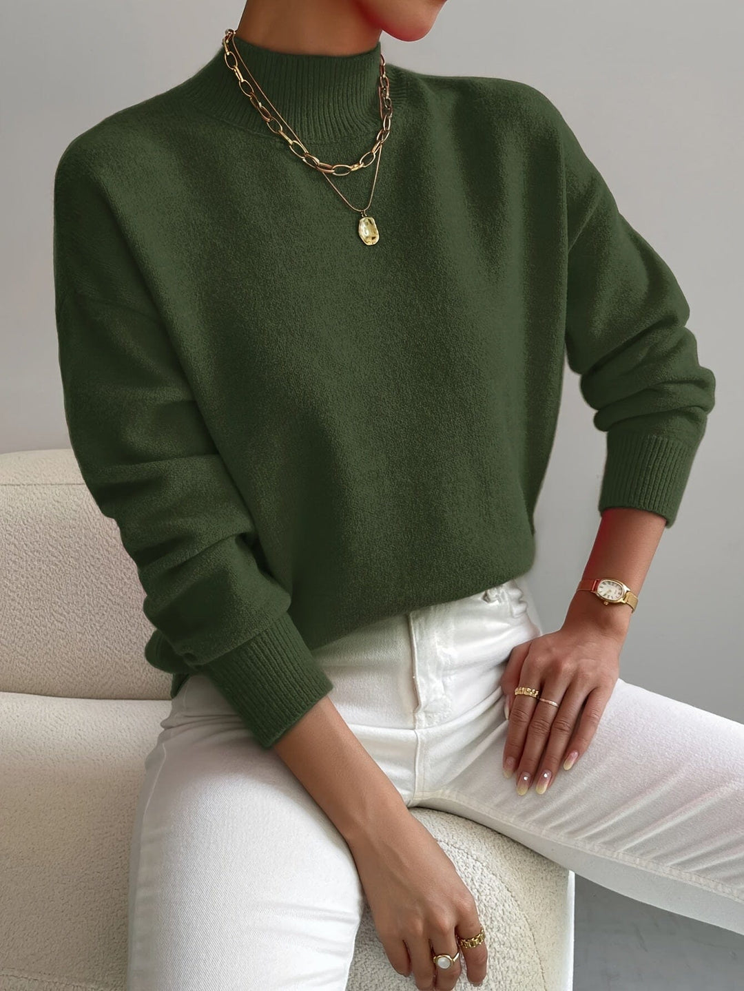 Elise Luxe High-Neck Sweater