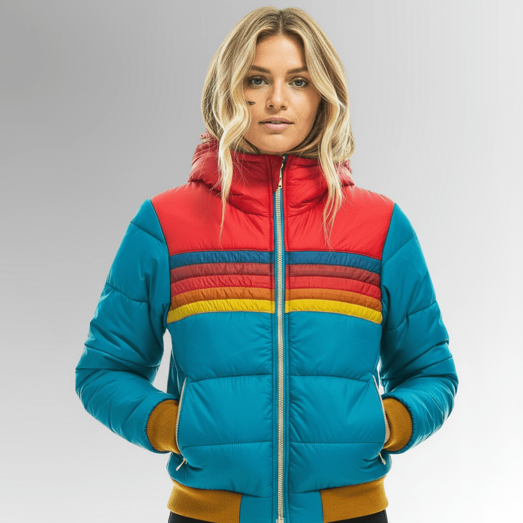 The Retro Rainbow Puffer Jacket